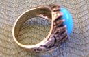 Baby BlueTurquoise Men's Ring /Silver 12.2 Grams