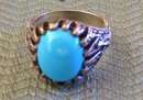 Baby BlueTurquoise Men's Ring /Silver 12.2 Grams