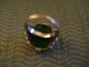 Emerald Colored Ladys Sterling Silver ring