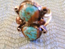 Turquoise and Silver Native American Mans Ring