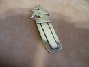 Sterling Silver-Paper Clip Holder Gemstone Inlaid Baby Deer