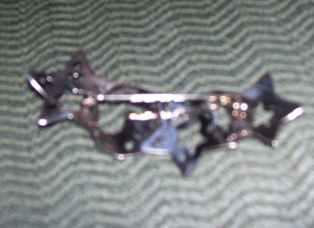 CORO-Sterling Silver-Moon and Stars Broach