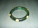 Vintage Bakelite Yellow Polka Dot Bangle Bracelet