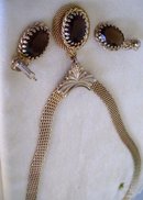 House of Stones-Topaz Designer Necklace and Earring Set