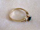 10 K. Gold Cubic Zirconia Emerald Ring