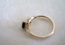 10 K. Gold Cubic Zirconia Emerald Ring