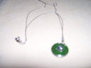 18 k Gold and Jade Pendant and 18 K. Gold Chain