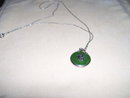 18 k Gold and Jade Pendant and 18 K. Gold Chain