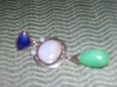 Large Jade and Sterling Silver Pendant