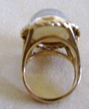 Lady's Yellow Jade Ring-14 K Gold ( 13.2 ) Grams