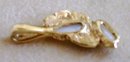 A Ladys beautiful Natural Pearl Pendant wrapped in 14K Yellow Gold Leafs