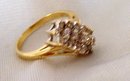 Ladys .75cts. Diamond Ring - 4.00 grms 14K Yellow Gold