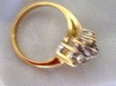 Ladys .75cts. Diamond Ring - 4.00 grms 14K Yellow Gold