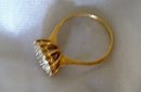 Ladys .50cts. Diamond Ring - 4.20 grms 14K Yellow Gold