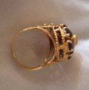 A Ladys Vintage-4.00cts-European Garnet Ring 6.80grms 14K Yellow Gold