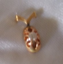 Ladys 14K Yellow gold and Old Mine .22ct. Diamond Pendant