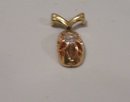 Ladys 14K Yellow gold and Old Mine .22ct. Diamond Pendant