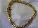 Ladys Champayne Diamond and 8.2 grams Yellow Gold Bracelet