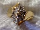 Ladys 14k Yellow Gold and Diamond Ring-Wt. 5.4 grams