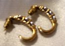 Ladys 14k Yellow Gold-wt. 3.6 grams and Diamond Earrings