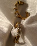 Ladys 14k Yellow Gold-wt. 3.6 grams and Diamond Earrings