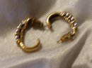 Ladys 14k Yellow Gold-wt. 3.6 grams and Diamond Earrings