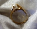 Ladys 14k Yellow Gold and Pearl Ring