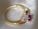 Ladys Ruby, Diamond and Gold Ring