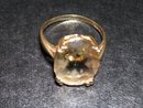 Skal- Ladys Smoky quartz and 14 K Yellow Gold Ring