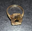 Skal- Ladys Smoky quartz and 14 K Yellow Gold Ring