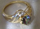 Ladys Color Change /Diamond and gold ring