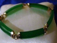 Ladys Genuine Jade Dark Forest Green Bracelet