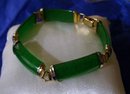 Ladys Genuine Jade Dark Forest Green Bracelet