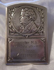Franz Schubert- 90.0 Grams Silver Commemorative Medallion
