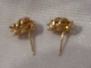 A pair of Citrine ( 4.0 cts) Earrings wrapped in 14K, yellow Gold, 2.0 grams