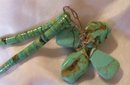 Antique Bisbee Turquoise four leaf clover necklace