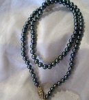 Vintage Japanese Akoya Black Pearl necklace, 13.2 grams