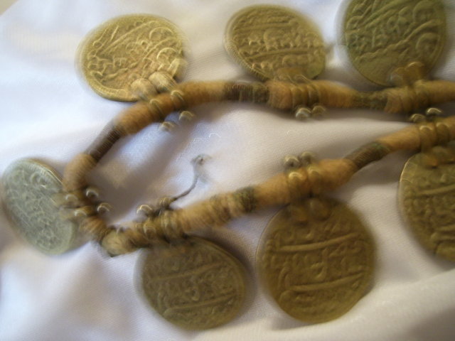 Ancient Coin Necklace ( 7 x 1.00'') J,619 coins