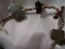 American Indian Fetish Necklace, Mid 1900's, Carved Bird and Animals on Fine Shell Heshi, 36 Carved Stone Fetishes, 34