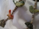 American Indian Fetish Necklace, Mid 1900's, Carved Bird and Animals on Fine Shell Heshi, 36 Carved Stone Fetishes, 34