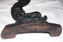 Old Vintage-Chinese Wrought Iron Fish door stop