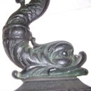 Old Vintage-Chinese Wrought Iron Fish door stop