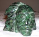 Indian Head Carved in 3.25 Pound Natural Emerald