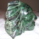 Indian Head Carved in 3.25 Pound Natural Emerald