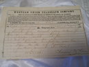 Civil War Western Union Telegraph From Washington to Captain CC Pomeroy ( 75,000.00 Bounty)