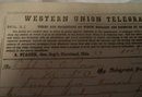 Civil War Western Union Telegraph From Washington to Captain CC Pomeroy ( 75,000.00 Bounty)