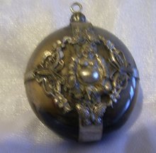 Chinese Tibet-silver Buddha old glass pendant