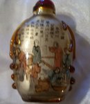 Chinese - Old art painted blown glass snuff bottle