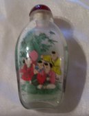 Chinese - Old art painted blown glass snuff bottle