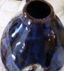 A large Ingraved art porcelain floor/table vase
